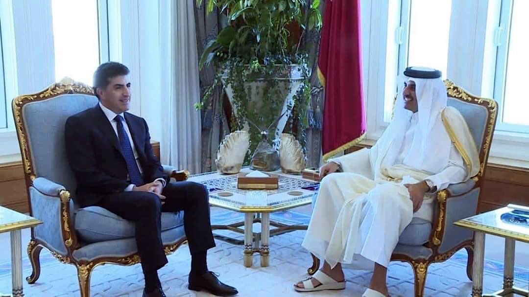 Nêçîrvan Barzanî bi Emîrê Qeterê re civiya