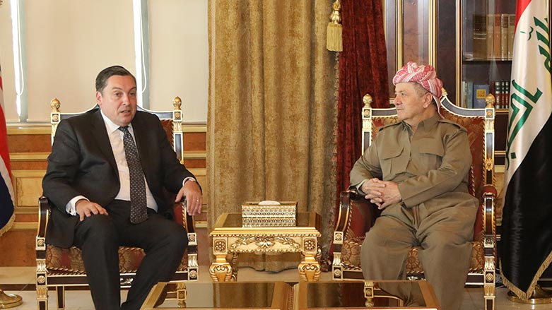 Serok Barzanî bi Balyozê Brîtanya re rewsa Rojava û koçberan gotûbêj kir