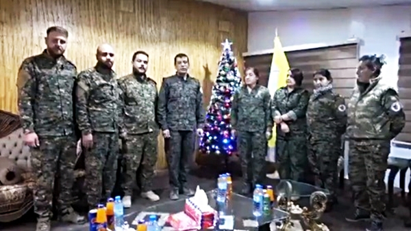 General Mezlûm Noela servanên xirîstiyan ên nav HSDê pîroz kir