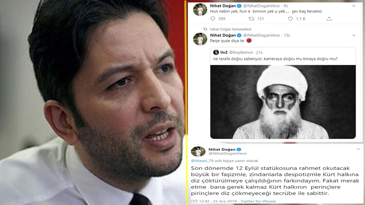 Nîhat Dogan vegeriya Kurdbûnê!: Hûn nebin yek hûnê bimirin yek bi yek!