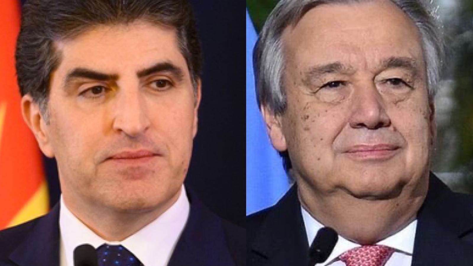 Serokê Herêma Kurdistanê û Sekreterê Gistî yê NYyê civiyan