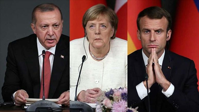 Erdogan, Merkel û Macron li ser Idlibê axivîn