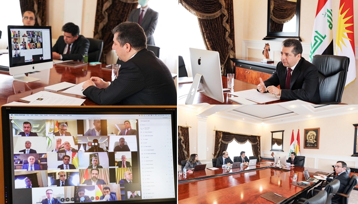 Mesrur Barzanî bi vîdyo konferansê civîneke taybet li ser tedbîrên vîrusa korona saz kir