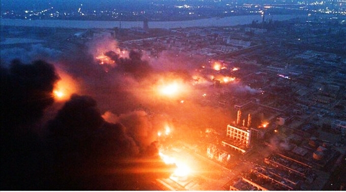 Li kargeha kîmyayî teqîneke mezin çêbû