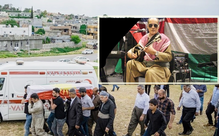Cenazeyê hunermend Seîd Gabarî li Hewlêrê bo axê hat spartin