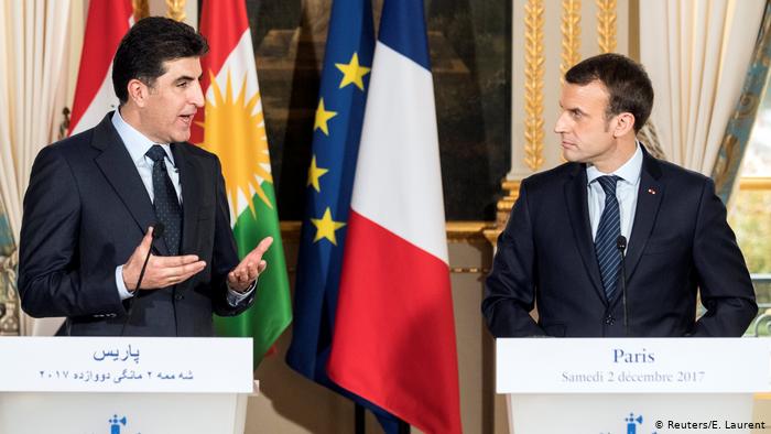 Nêçîrvan Barzanî li Bexdayê bi Macron re dicive