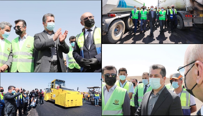 Serokwezîr Barzanî serdana xebatên otobana navbera Hewlêr-Duhokê kir