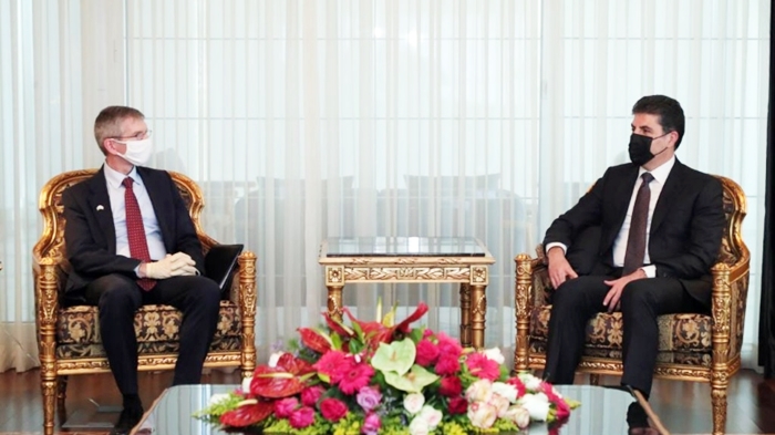 Nêçîrvan Barzanî bi konsûlê nû yê Amerîka Waller Robert re civiya û soza pistgiriyê da