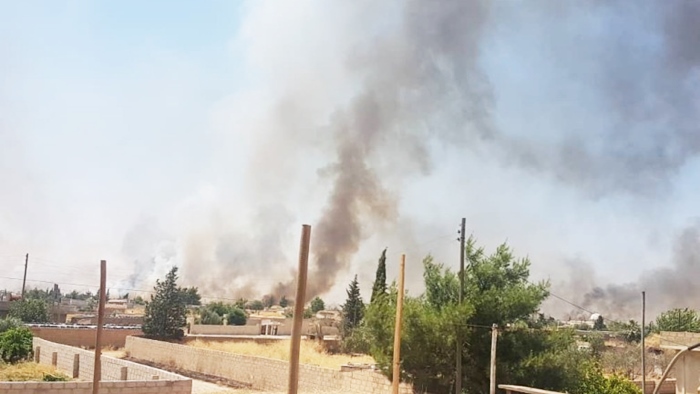 Di topbarana artêsa tirk a Girê Spî de leskerekî Sûrî birîndar bû