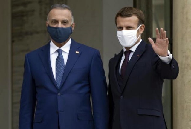 Macron ji Kazimî xwest destwerdana biyanî ‘Îranê’ li Iraqê bidawî were