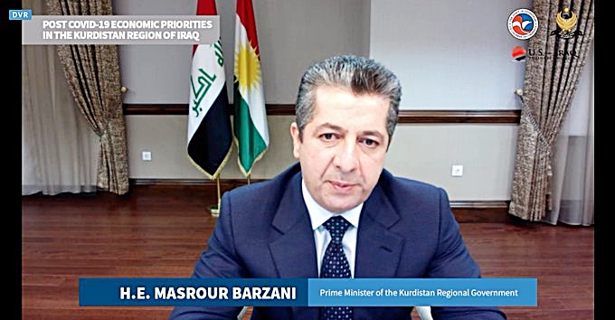 Mesrûr Barzanî di Konferansa Bazirganî ya Kurdistan-Amerîka de axivî