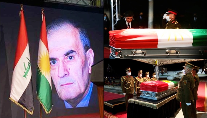 Cenazeyê Necmedîn Kerîm li Hewlêrê bi merasîmeke fermî hat pêswazîkirin