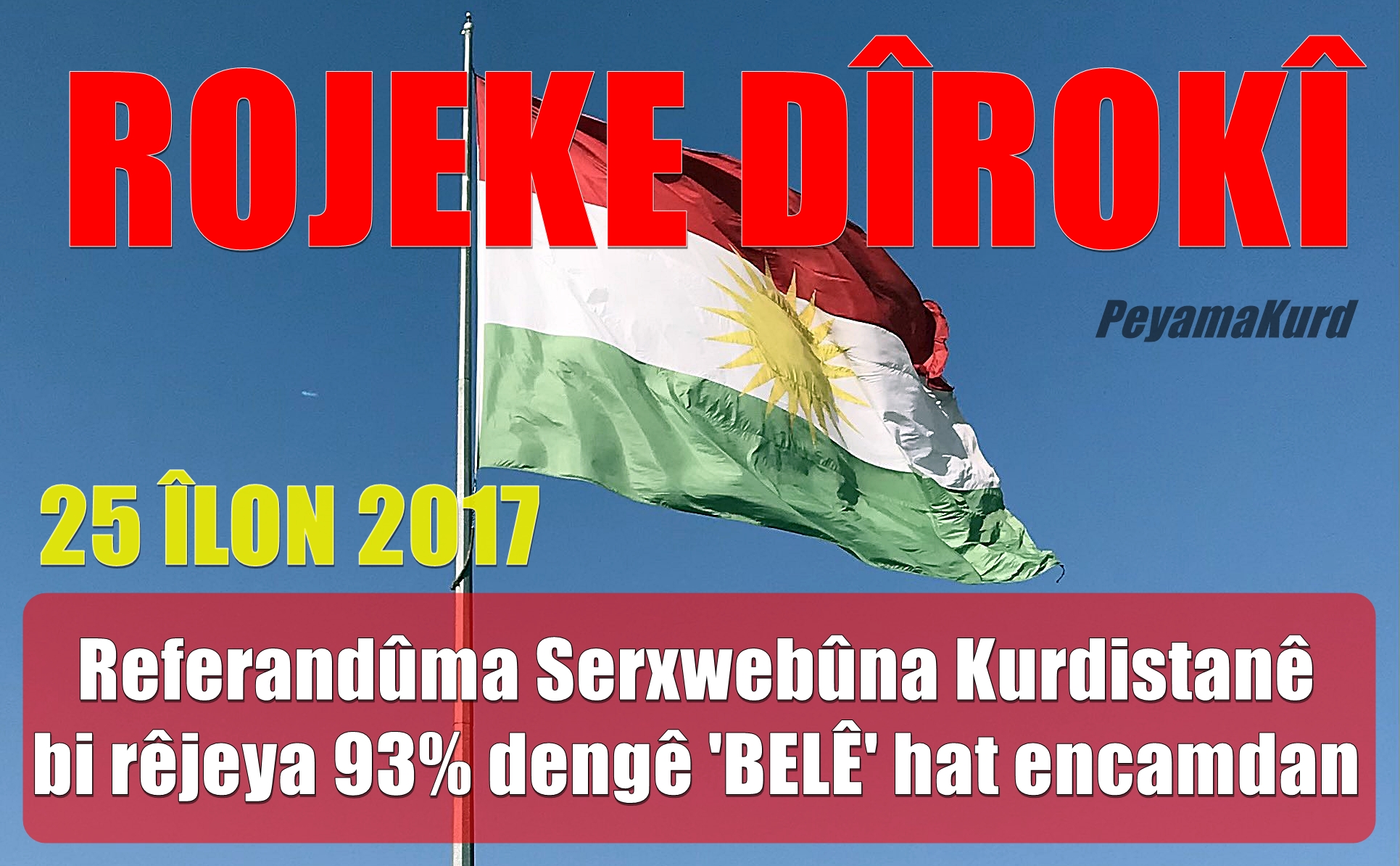 Kurdistaniyan bi pîrozkirina salvegera Referandûma Serxwebûnê medya civakî hejand