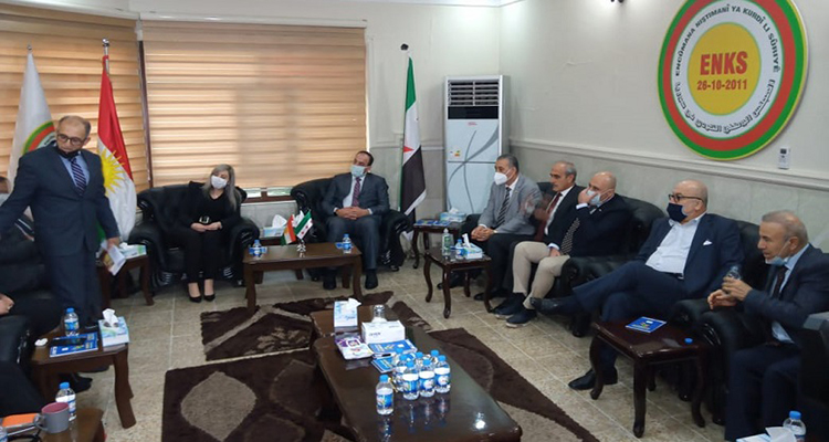 Serokê Hevpeymaniya Nistimanî ya Opozîsyona Sûriyê bi ENKSê re civiya