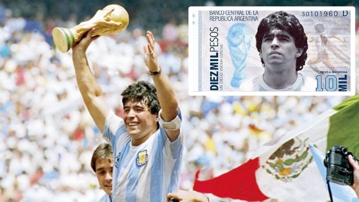 Pêsniyar hat kirin ku wêneyê Maradona deynin ser diravê Arjantînê