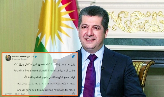 Serokwezîr Barzanî ‘Roja Zimanê Dayikê’ bi 4 zimanan pîroz kir