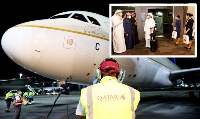 Pistî peymana asayîkirina têkiliyan yekem balafira Siûdî gihîst Qeterê