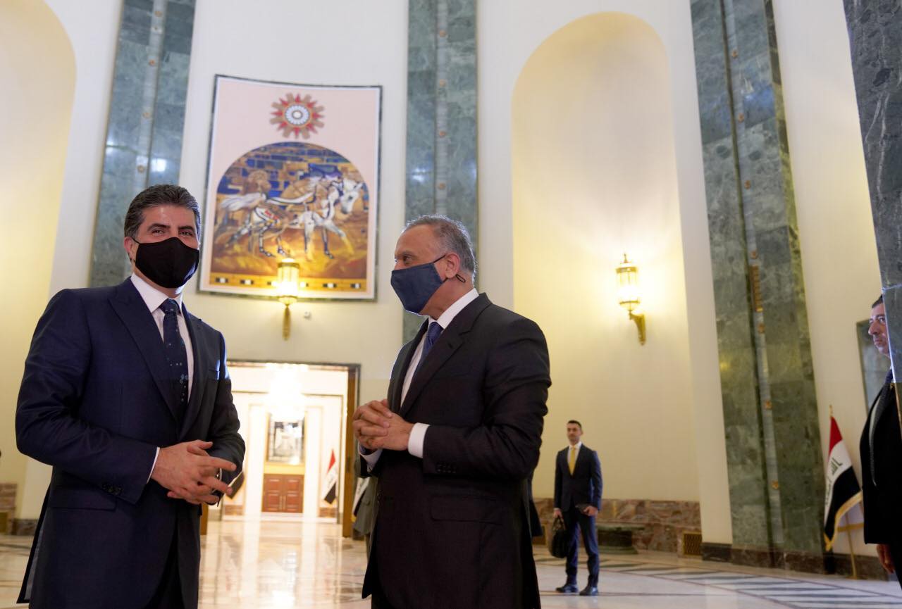 Serokê Herêma Kurdistanê Nêçîrvan Barzanî bi serokwezîr Kazimî re civiya