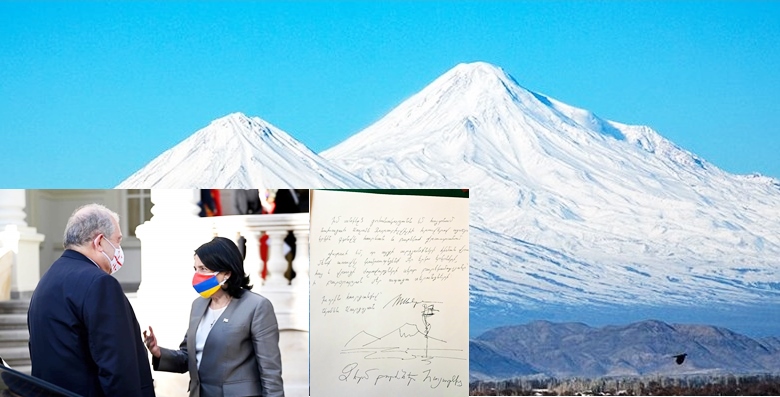 Sarkisyan di serdana Gurcistanê de bi xêzê Çiyayê Agirî wekî erda Ermenistanê nîsan da