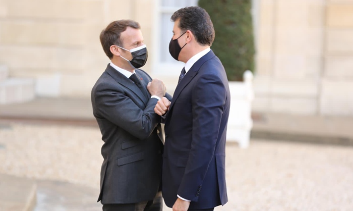 Ji Nêçîrvan Barzanî peyama spasiyê bo Macron: Ez bi hevdîtina hevalê xwe kêfxwes bûm