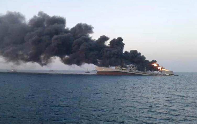 Kestiya herî mezin a hêzên deryavaniya Îranê pistî sewatê binav bû