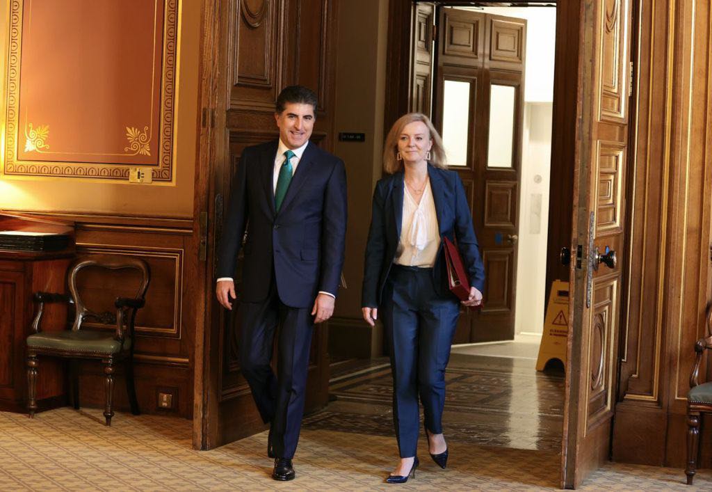 Nêçîrvan Barzanî bi wezîra karên derve ya Îngîltere re hevdîtin kir