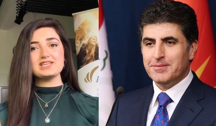 Neçîrvan Barzani, keça Kurd Rodî Elî ya Efrînî pîroz kir