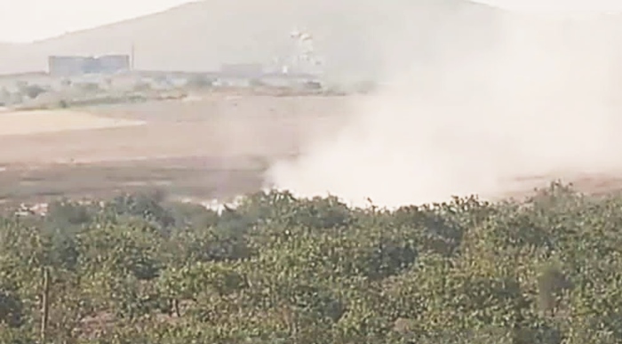 Di navbera du navçeyên Efrînê de teqînek çêbû