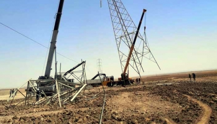 Kerkûk | Terorîstên DAISê stûnên elektrîkê teqandin