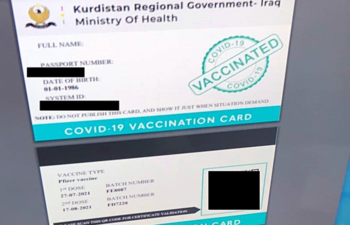 Kurdistan | Mercên derxistina karta derzîya koronayê diyar bûn