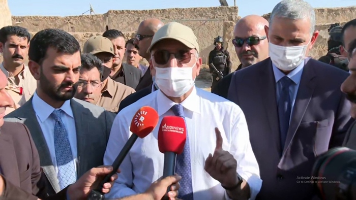 Serokwezîrê Iraqê Mistefa Kazimî serdana Singalê kir