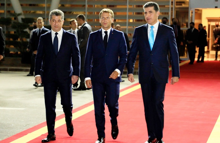 Nêçîrvan Barzanî ji bo serdana Macron peyameke spasî û dostaniyê belav kir