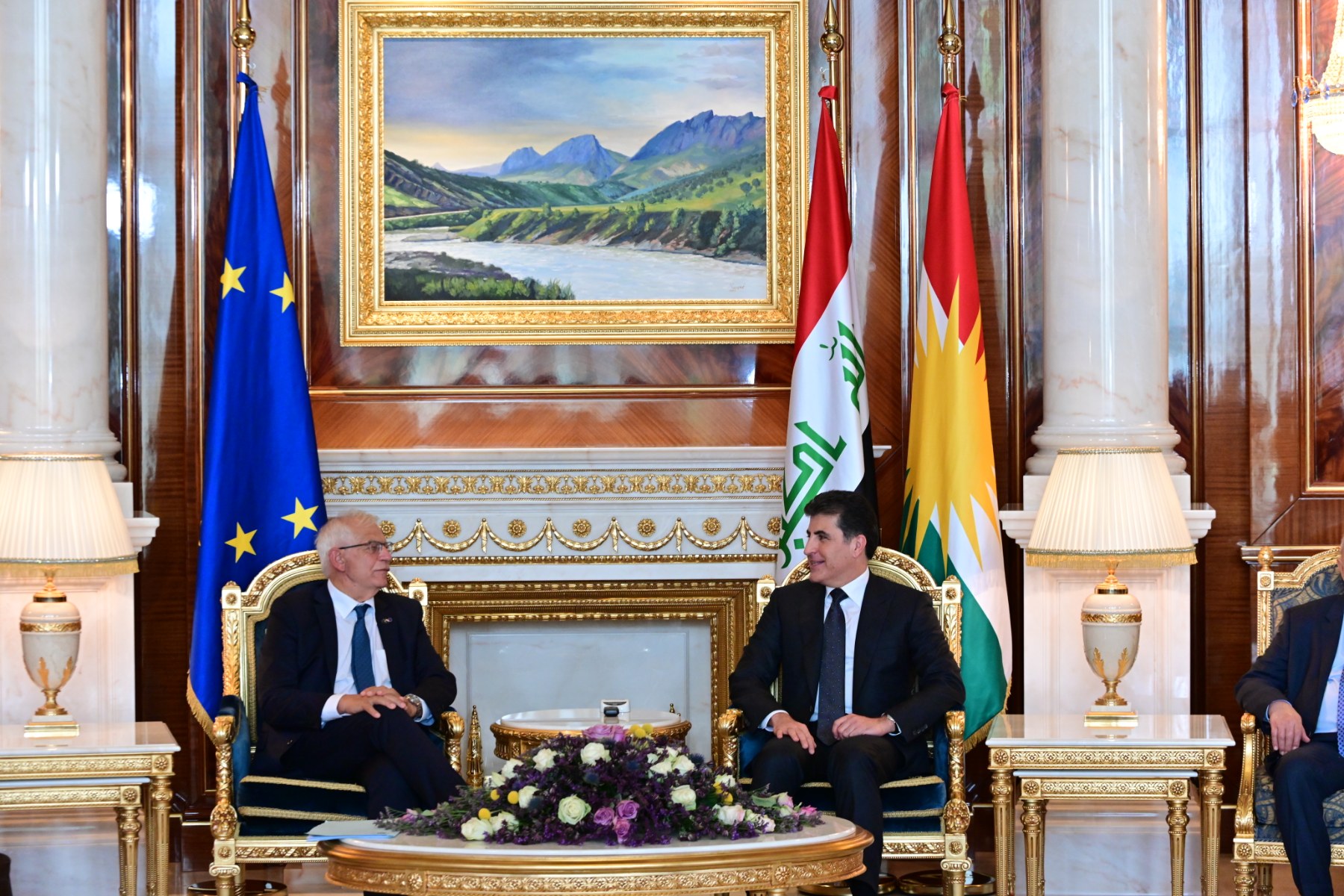 Nêçîrvan Barzanî pêswazî li Sanda Yekîtiya Ewropa ya bi seroktiya Josep Borell kir