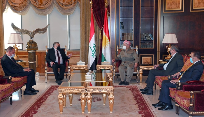 Serok Barzanî û Elawî hilbijartinên Iraqê guftûgo kirin