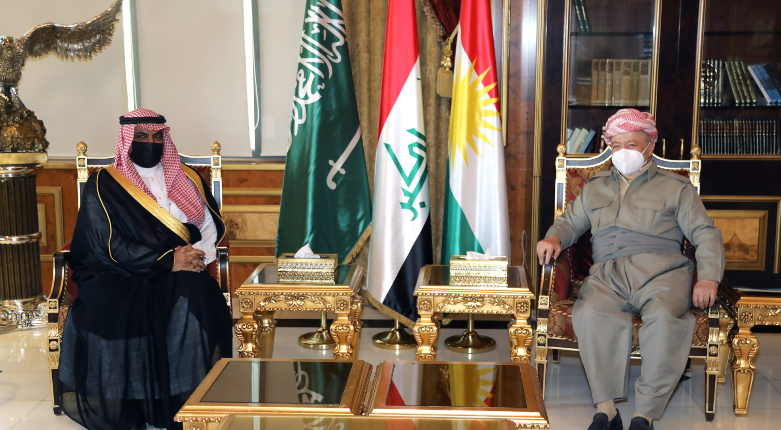 Balyozê Siûdî silavên Sah Selman û Emîr Mihemed gihand Serok Barzanî