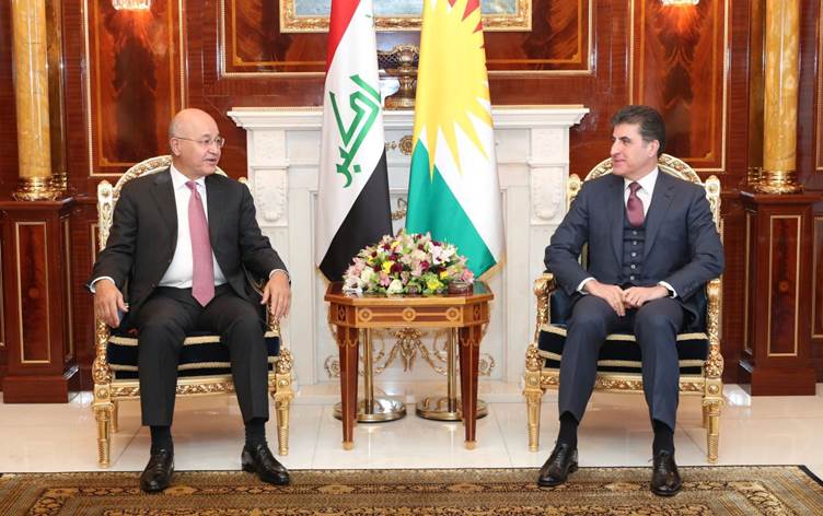 Nêçîrvan Barzanî û Berhem Salih civiyan: Divê hikûmeta nû ya Iraqê bersiva daxwazên welatiyan bide