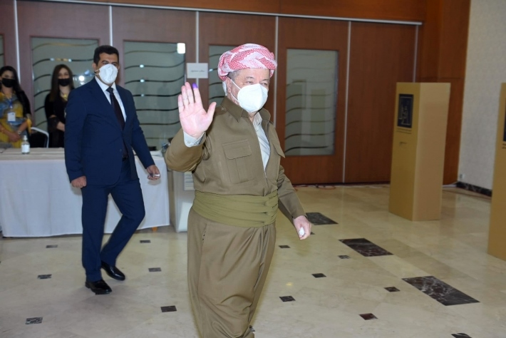 Serok Barzanî li Pîrmamê dengê xwe da