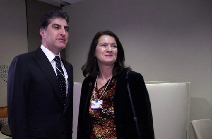 Nêçîrvan Barzanî bi wezîra karên derve ya Îsweçê Ann Linde re civiya