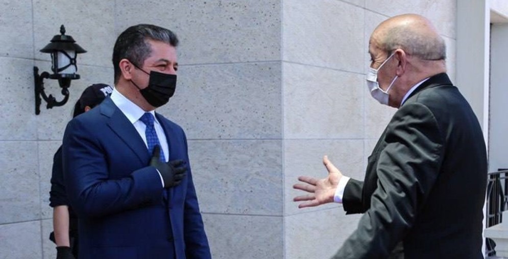 Wezîrê Karên Derve yê Fransayê bi pêwendiyeke telefonî spasiya Serokwezîr kir