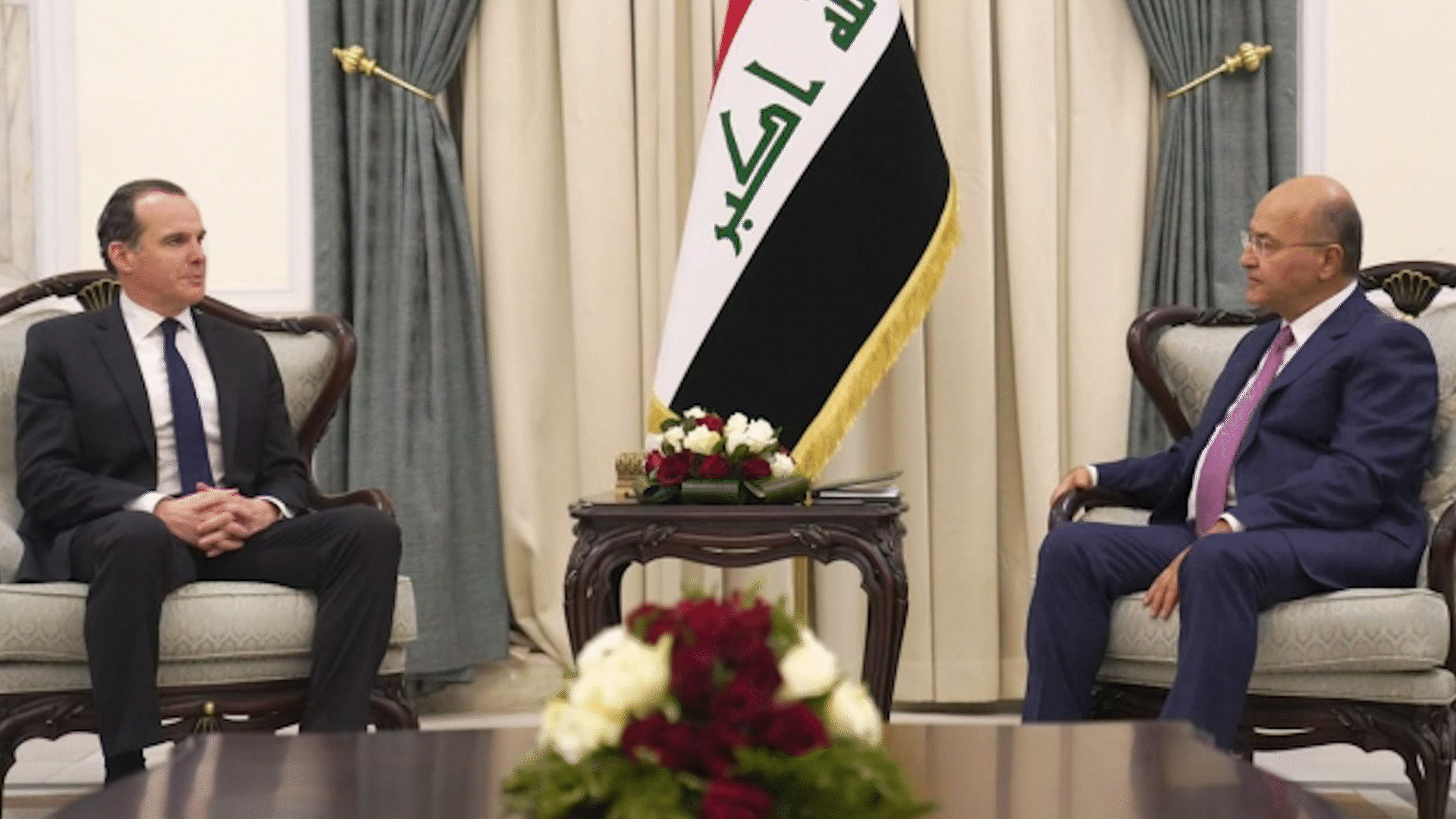 Brett McGurk bi Serokomarê Iraqê Dr. Berhem Salih re civiya