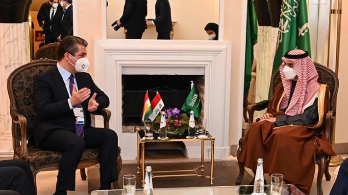 Mesrûr Barzanî û wezîrê Erebistana Si’ûdî Feysel b. Ferhan hevdîtinekî kirin