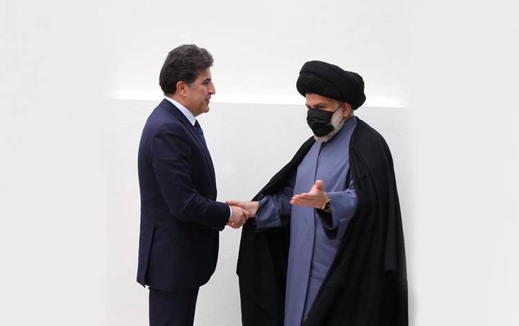 Nêçîrvan Barzanî bi Muqteda El Sadr re li ser avakirina hukumeta nû hevdîtin kir
