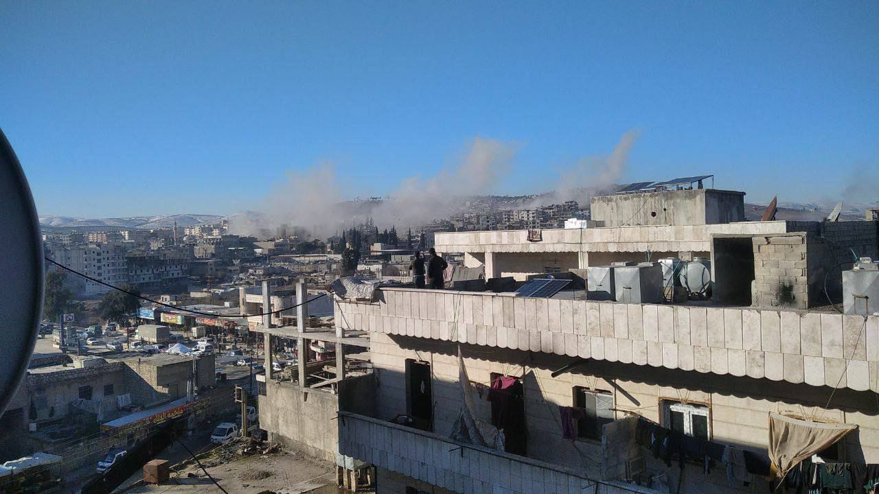 Navenda bajarê Efrînê hat topbaran kirin