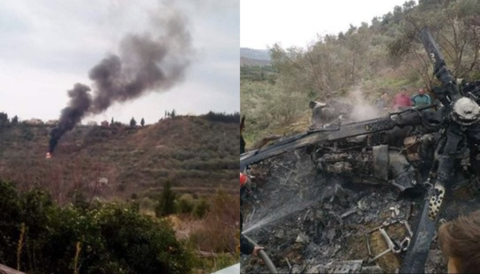 Li Laziqiyê helîkoptera artêsa Sûriyê ket: 2 pîlot mirin