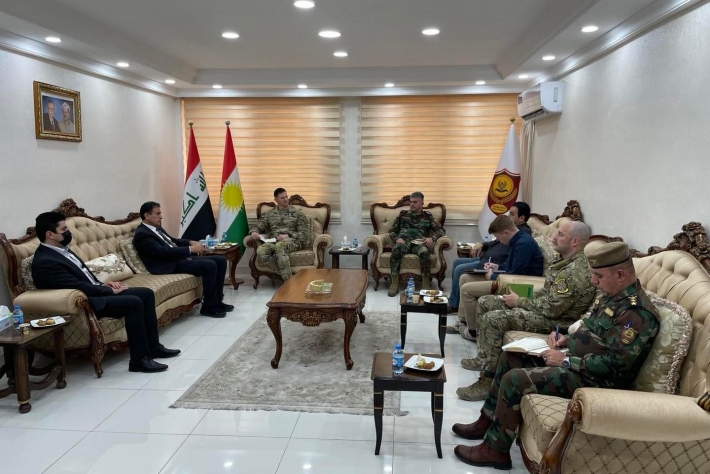 Wezareta Pêsmerge û Koalîsyona navdewletî li ser tevgerên ISID ê axifîn