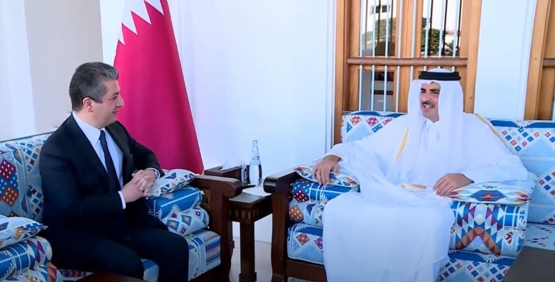 Serokwezîrê Herêma Kurdistanê bi Mîrê Qeterê re civiya