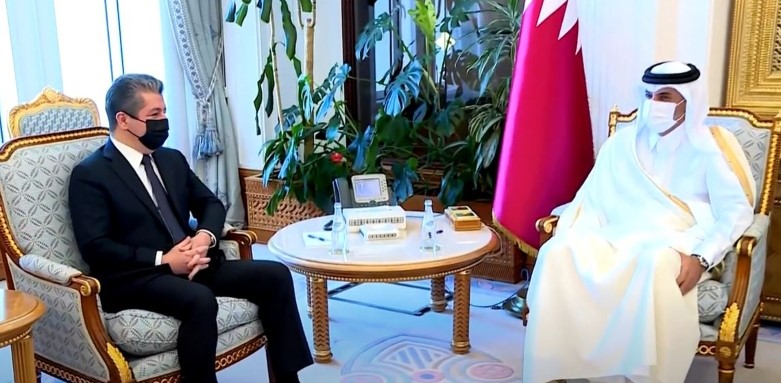 Mesrûr Barzanî li Dohayê bi Serokwezîrê Qeterê re civiya