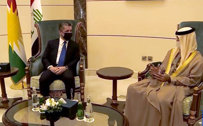Mesrûr Barzanî bi Sêx Mihemed Bin Zayed Al Nehyan re civiya