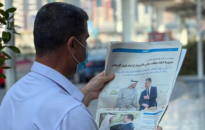 Medya erebî cihekî fireh da serdana Serokwezîr Barzanî ya Îmaratê