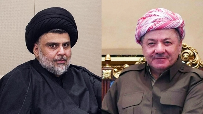 Serok Barzanî û Muqteda Sedir bi rêya telefonê girîngiya stratejiya sê alî gotûbêj kirin